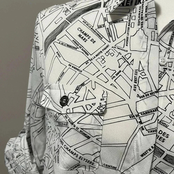 Karl Lagerfeld Paris Long Sleeve Blouse NWOT - Picture 5 of 16